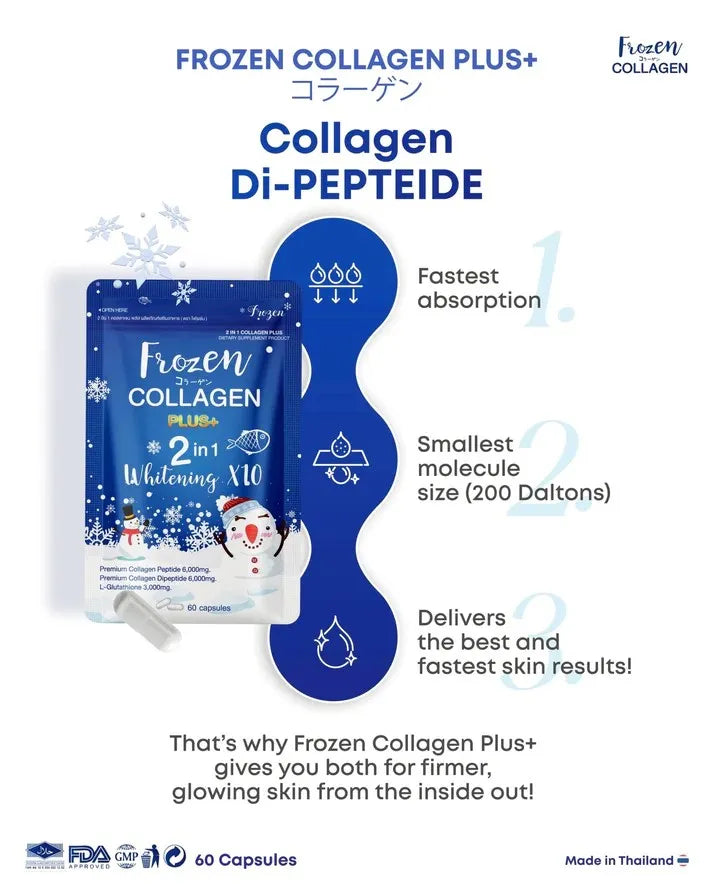 Frozen Collagen and Glutathione Dietary Supplement 60 caps