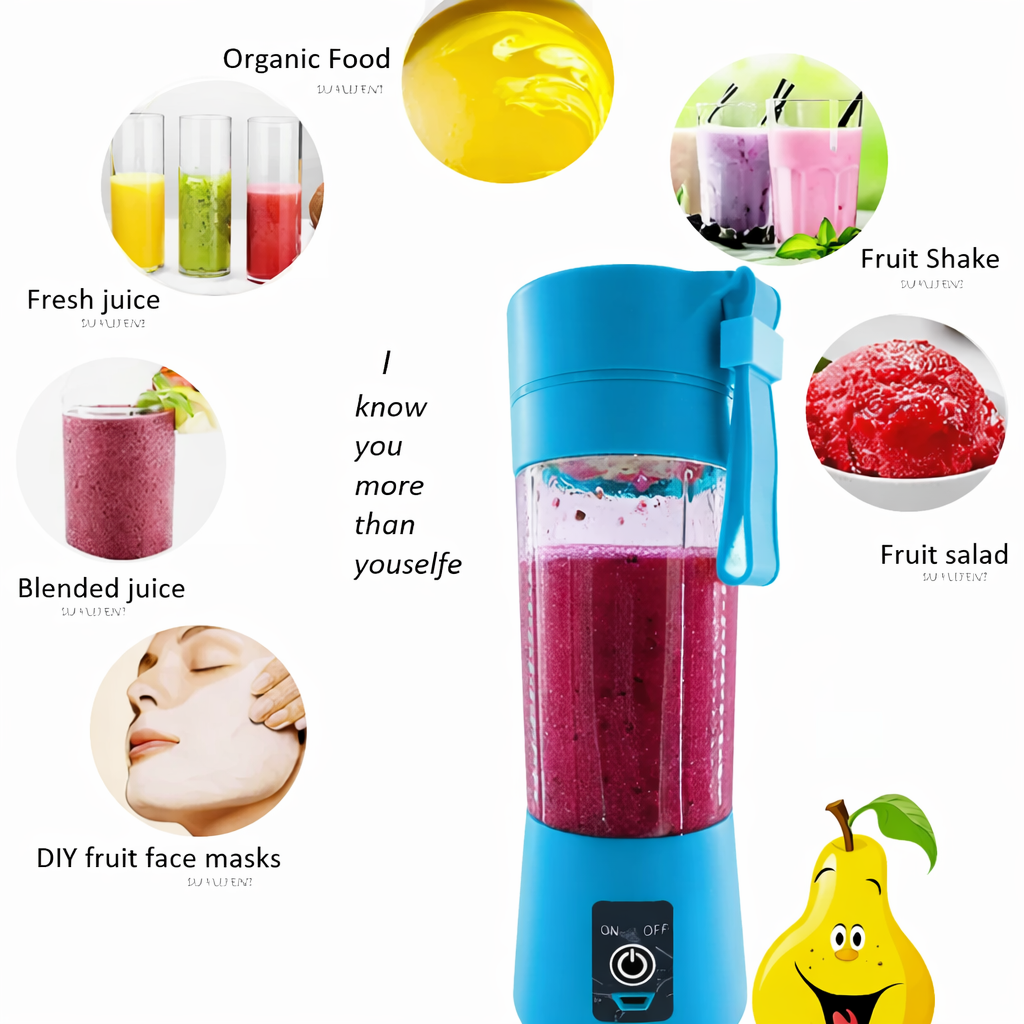 Rechargeable Portable Mini Juicer Blender – 6 Blades