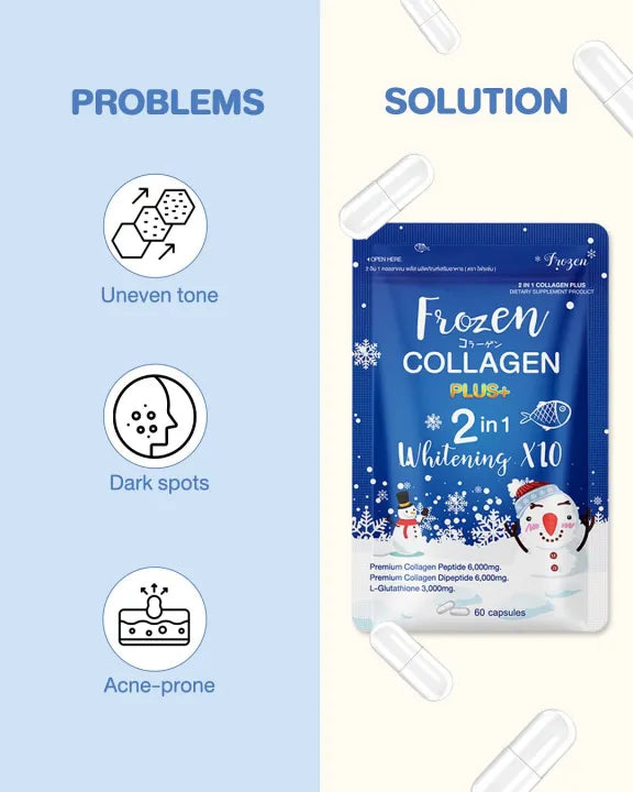 Frozen Collagen and Glutathione Dietary Supplement 60 caps