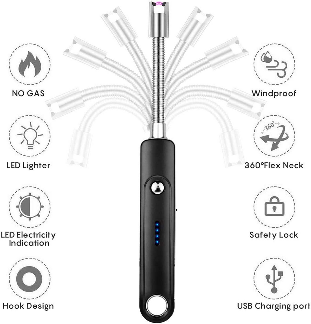 Rechargeable Electric USB Lighter with Flexible Neck