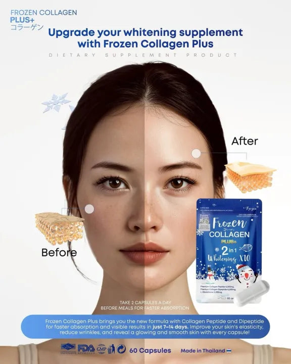 Frozen Collagen and Glutathione Dietary Supplement 60 caps